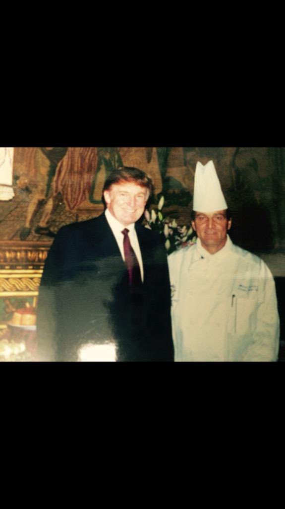 Owner Michael Ostrander with Presidential candidate <a href="/realDonaldTrump/">Donald J. Trump</a> when Ostrander was his personal pastry chef.