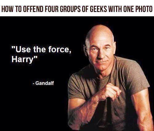 "How to Offend Four Groups of Geeks with One Photo". My question: Star Trek or X-Men?