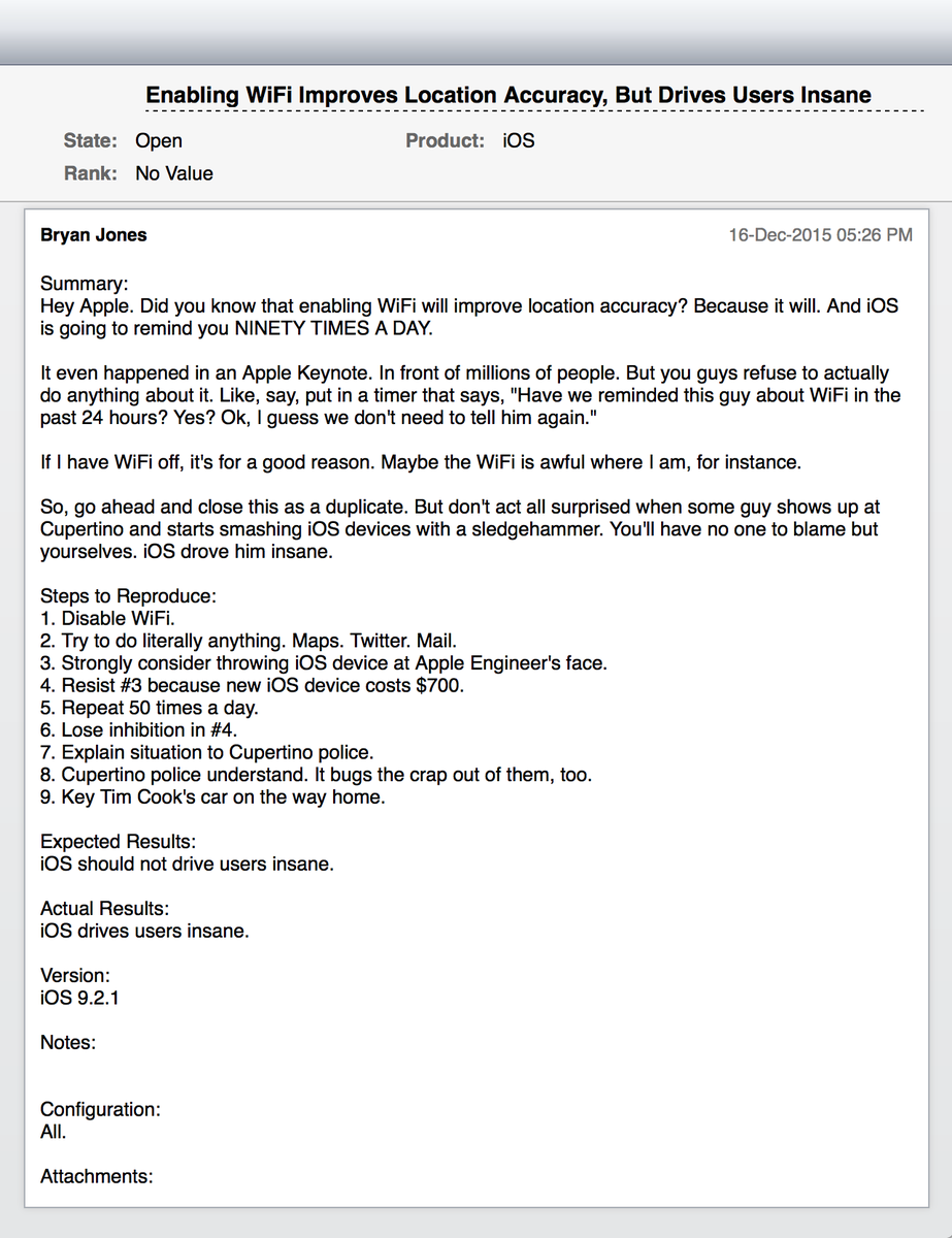 bdkjones's tweet photo. This is what a great bug report looks like --> https://t.co/h5gfO23G1A