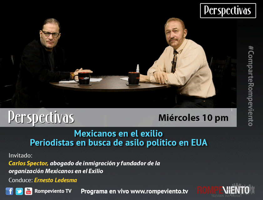 RompevientoTV's tweet photo. Revive esta noche en PERSPECTIVAS la entrevista de @eledesmaa al abogado de inmigrantes #CarlosSpector ¡HOY 10pm! https://t.co/kpkoVGXc6n