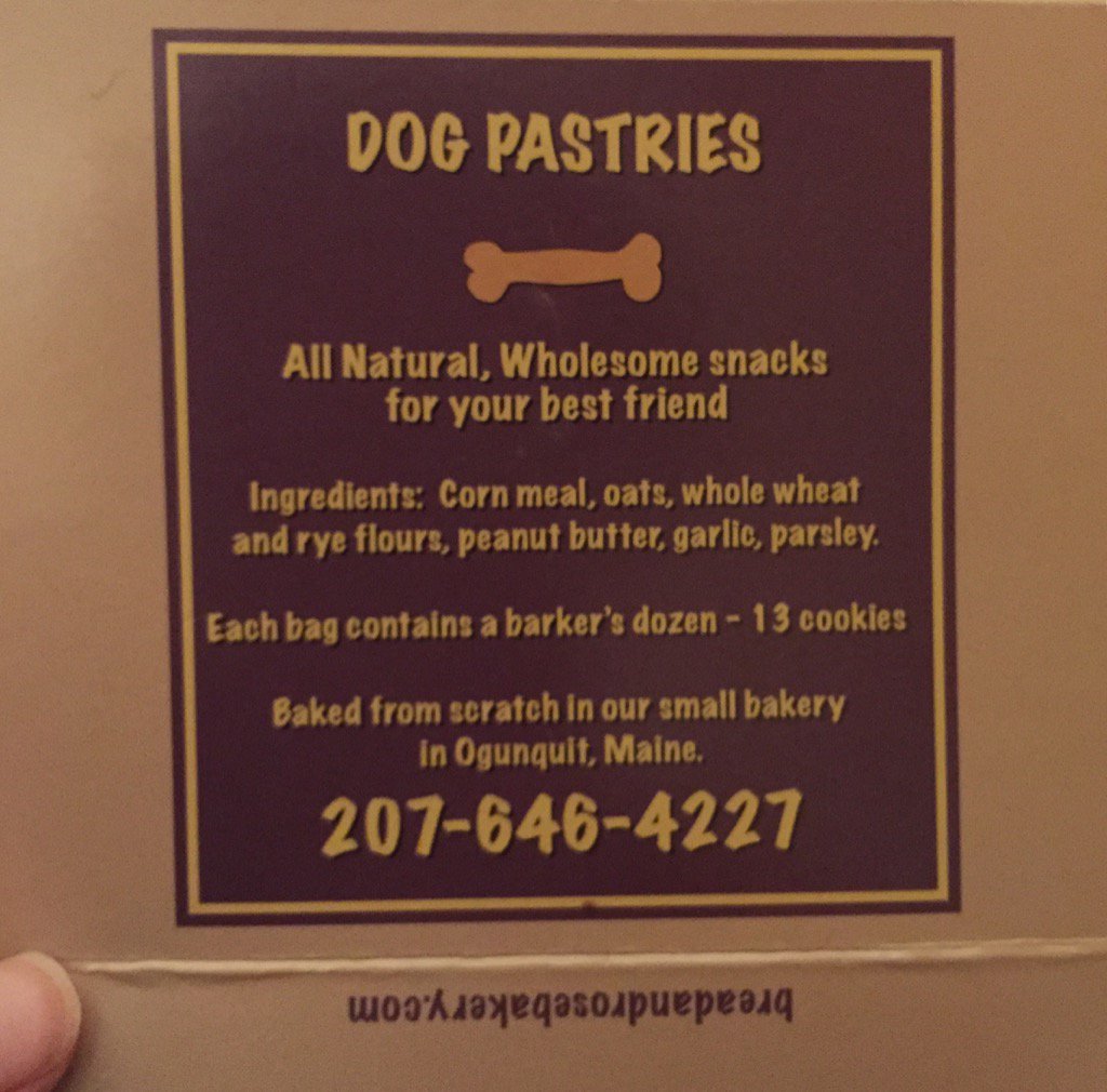 ImahSillyGirl's tweet photo. Got these cookies from @BreadAndRoseBakery in #Maine and our #dogs went #Pawsitively NUTS for them! #RealFoodForAll https://t.co/FM5DWw4L1o