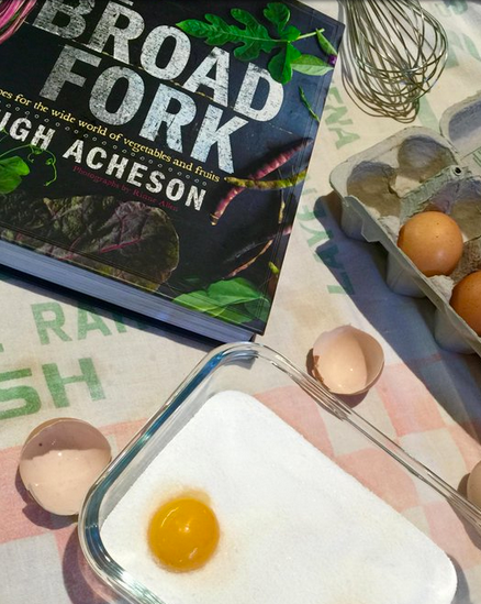 welike2cook's tweet photo. A6: Cured eggs! @hughacheson #BroadFork #HolidayFoodieGifts #HolidayRecipes #FoodieChats @dofoodbetter #YHGGG https://t.co/wzmB8wsbfg