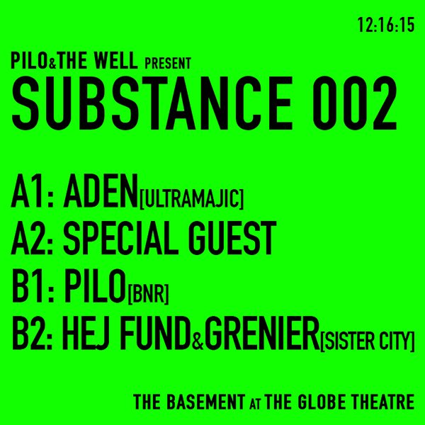 TONIGHT is SUBSTANCE 002 w/ <a href="/ADEN_BERLIN/">ADEN</a> (<a href="/Machine_Drum/">zach.scheels777</a>) <a href="/hejfund/">Hej Fund</a> <a href="/grenier/">P grenier</a> @piloofficial

thewell.la/substance