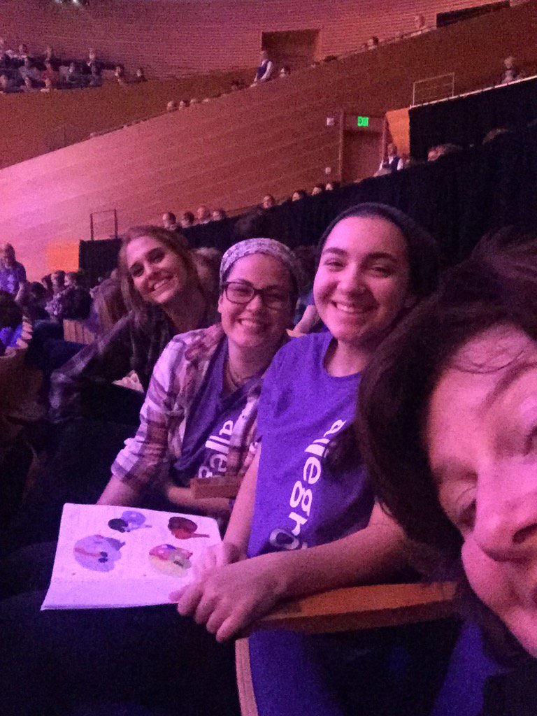 ChristyElsner's tweet photo. Seniors and I sneaking a selfie at Symphony rehearsal https://t.co/ivzdXtH3ZX