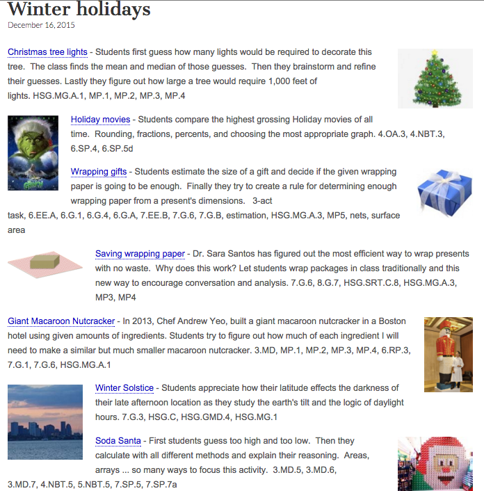 Yummymath's tweet photo. 10 winter holiday themed math activities: https://t.co/lsOJUdRiPD #mathchat #homeschool #elemchat #mathschat https://t.co/cjaEYYSIPx