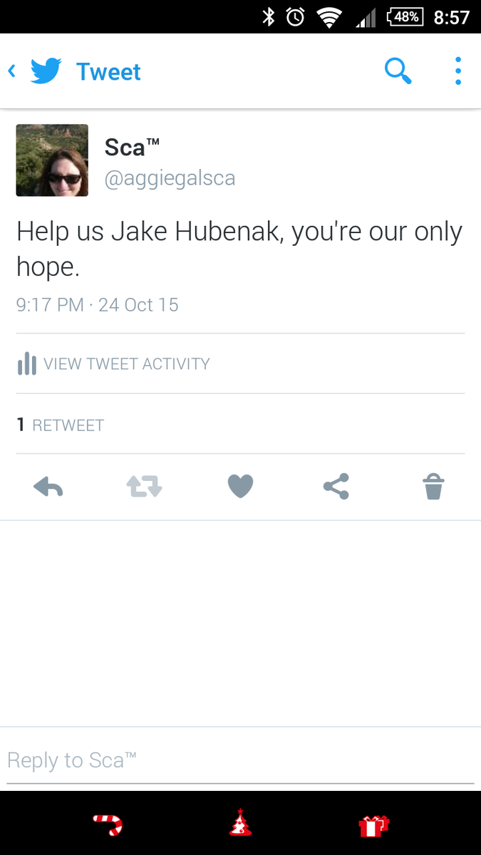 aggiegalsca's tweet image. Little did I know how prophetic I would be... #RetweetsFromTheEdge #AggieProblems