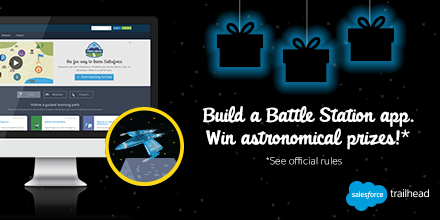 SalesforceDevs's tweet photo. Build a battle station app with #Trailhead for a chance to win fun prizes! No code required: https://t.co/iETW5FcWWE https://t.co/hC9FI9Rzwc