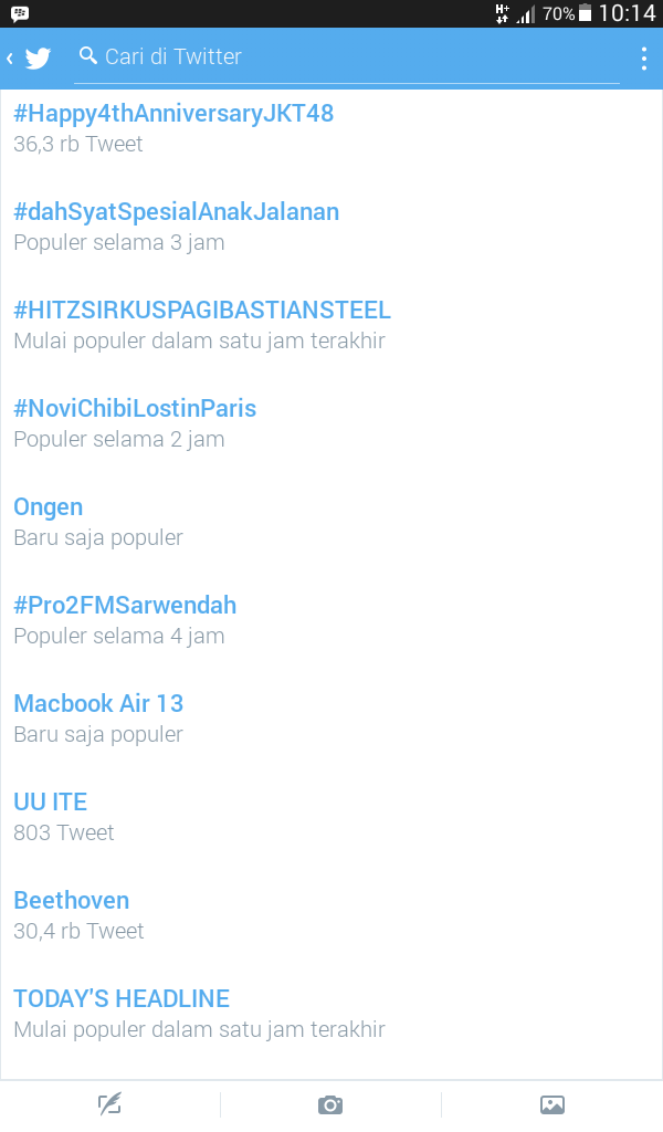 RayWhiteKemang's tweet photo. Trending Topics
17 DES 10:14

1. #Happy4thAnniversaryJKT48 
2. #dahSyatSpesialAnakJalanan 

By #TrendingID123 https://t.co/reicmpOCc5