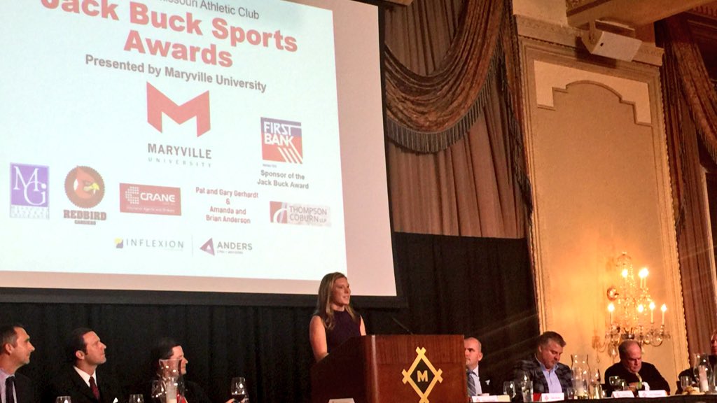 Congrats to our very own <a href="/lorichalupny/">LoriChalupny</a> on earning the hometown hero award at the Jack Buck sports Awards!