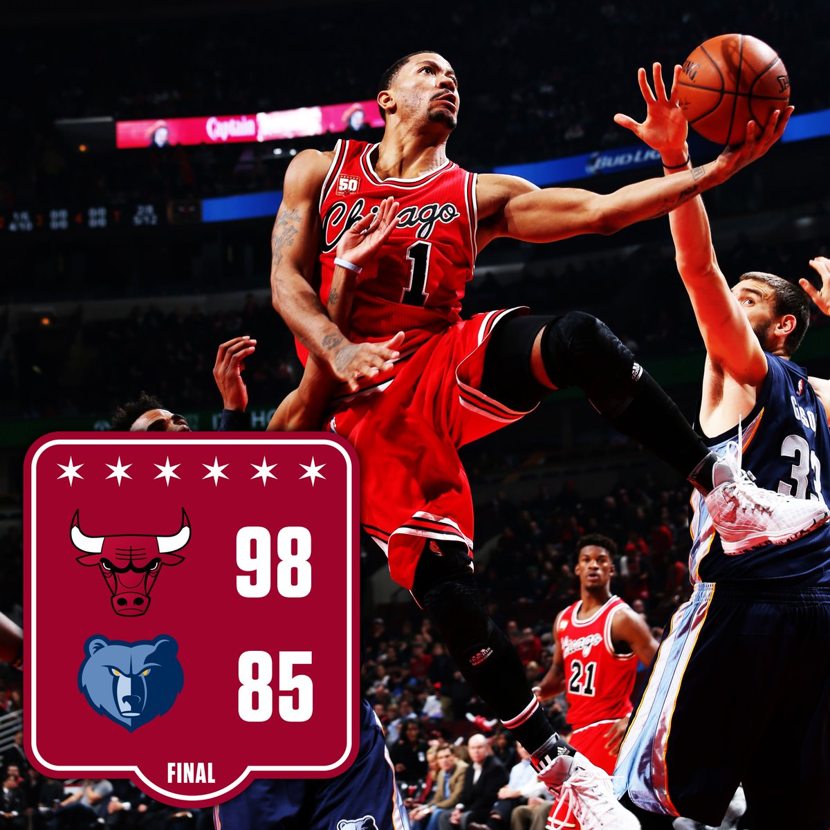 chicagobulls's tweet photo. #BullsWin https://t.co/CpEMo8Spcn