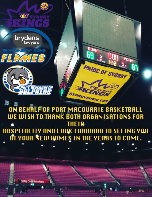 PMBADolphins's tweet photo. #pmba wishes to thank @SydneyKings @SydUniFlames @BasketballNSW in conducting #lastbounce and #farewellkingdome https://t.co/QoLuIMGAcG