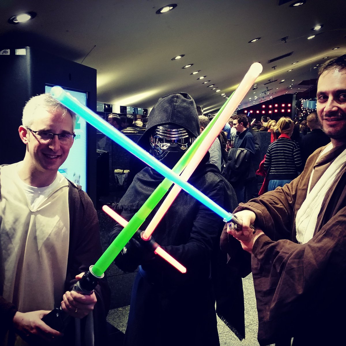 Watched the midnight premier of Star Wars at #London Leicester Square. Not bad! #StarWars  #StarWarsForceAwakens #