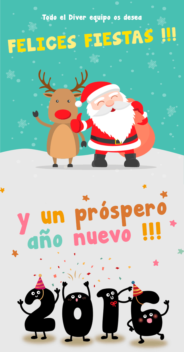 DiverTazas's tweet photo. Todo el Diver equipo os desea unas felices fiestas y un gran año 2016! ^^ https://t.co/ofqflIGtQj