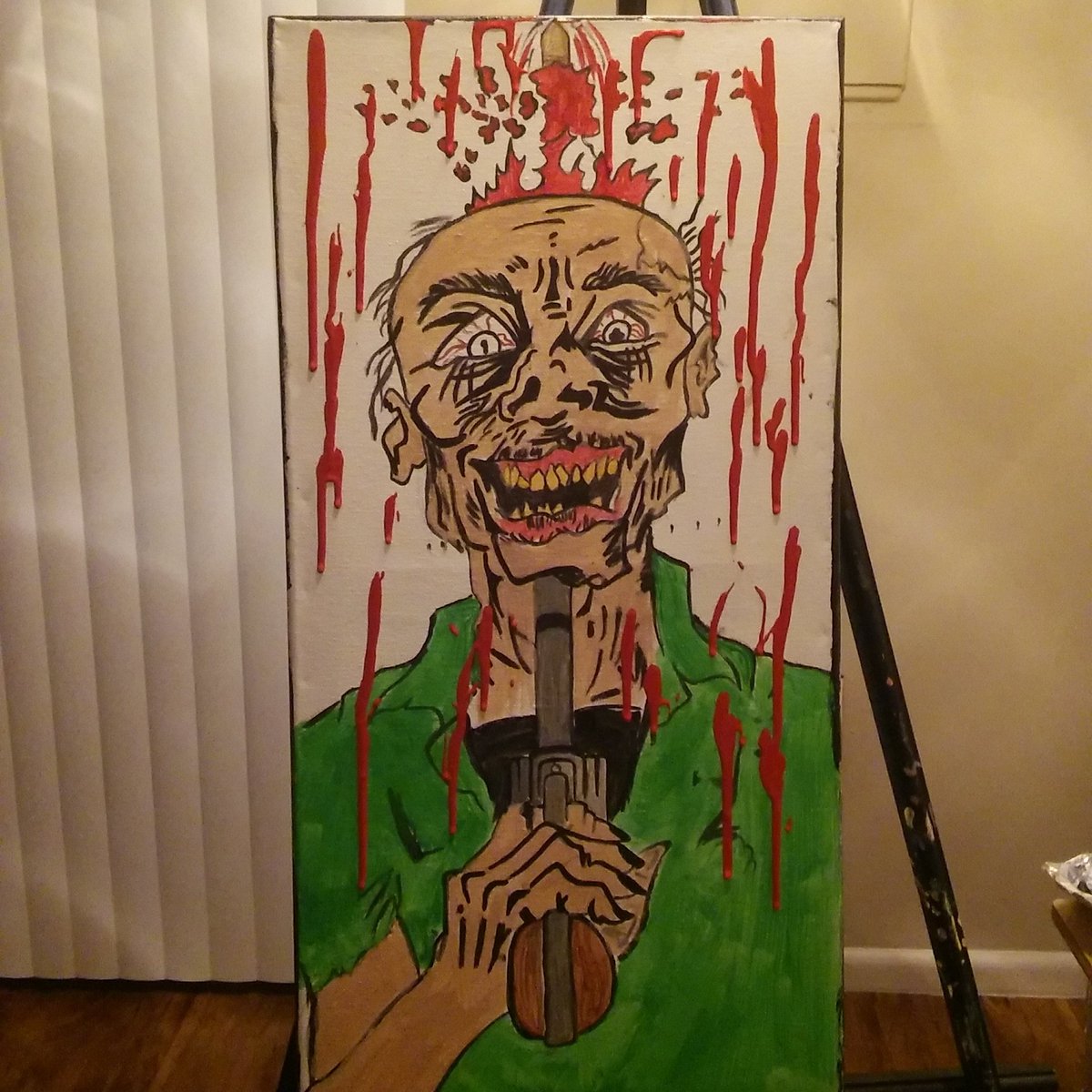 ArtByOx's tweet photo. #ArtByOx #Acrylics #Painting #Life #Death #Suicide #Guns #Insanity #Thoughts #Justice  #MerryChristmas #BeCreative https://t.co/ZugXvyyUK8