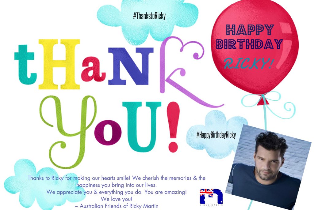 Ricky_MartinAus's tweet photo. @ricky_martin Today, Dec 24th on your special day, AFRM celebrates YOU! #HappyBirthdayRicky #ThankstoRicky @RM_Team https://t.co/EDtHEFzQn4