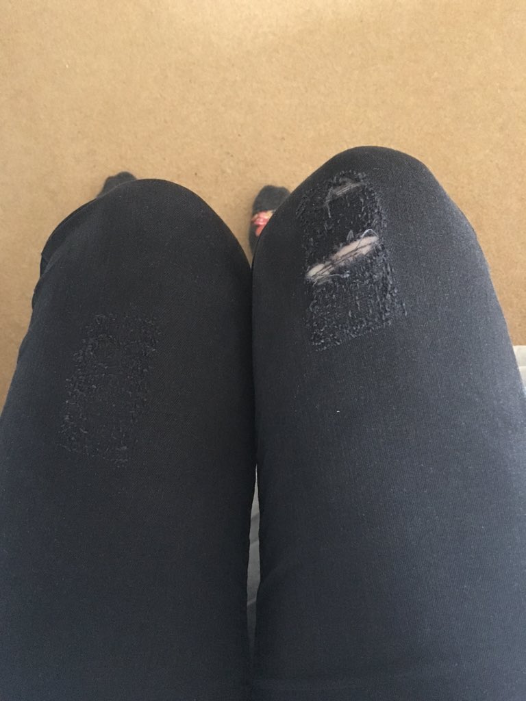 Stephanimation2's tweet image. Not quite sure if the non-ripped jeans I brought from @ZARA are supposed to go like this the first time I wear them?