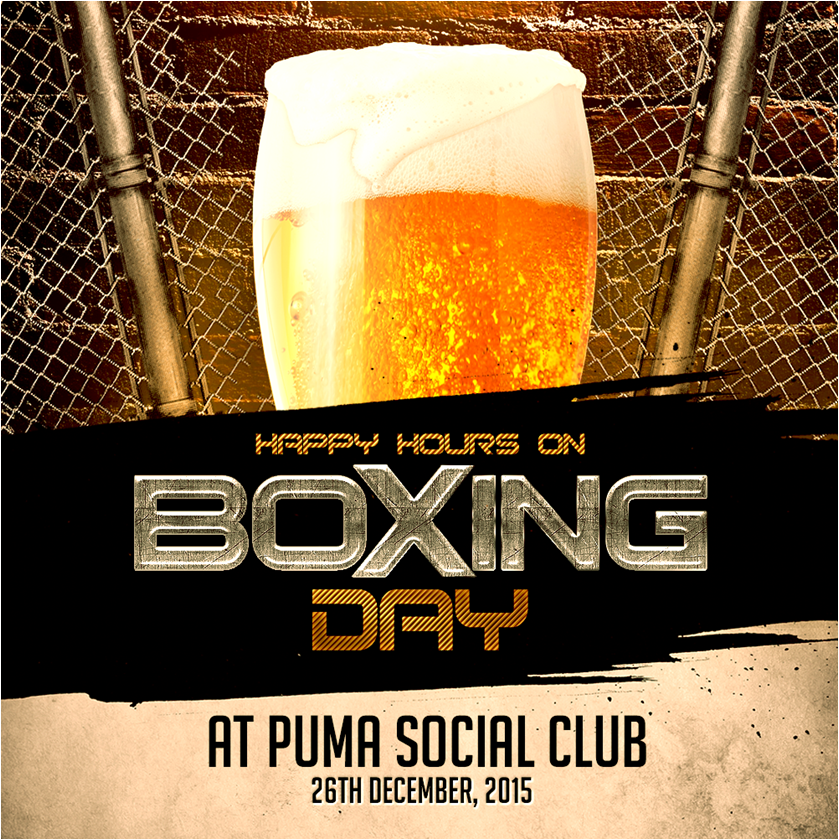 PUMASocialClub's tweet photo. It’s a sporting spectacle. And it goes best with PSC’s Happy Hours. Boxing Day at PUMA Social Club. https://t.co/LcYG26wVXP