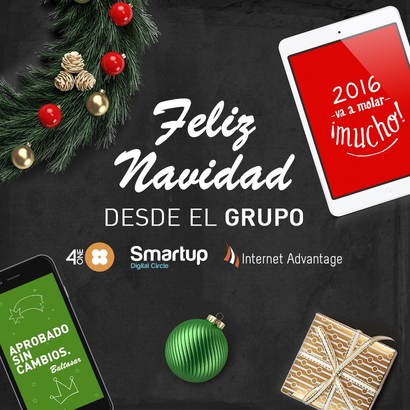 ¡Feliz Navidad! 2016 va a molar...¡mucho! @smartup_es <a href="/intadvantage_es/">Internet Advantage</a>  <a href="/4one/">4ONE</a>