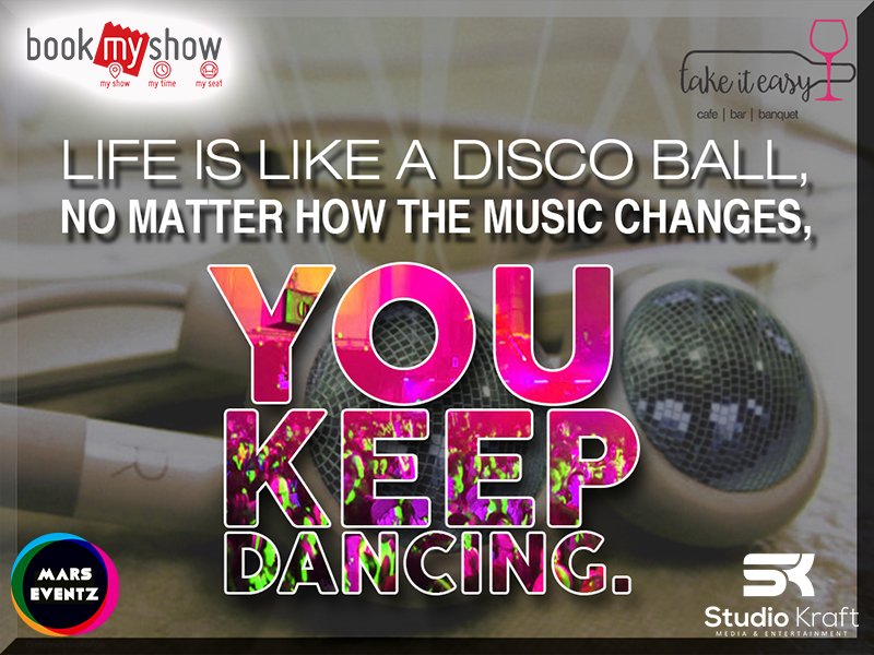 thestudiokraft's tweet photo. #DiscoBall NYE 2016 at @imtakeiteasy Book Tickets : https://t.co/TfPVcqnlGJ  &amp; https://t.co/glW9ReCfe5 #StudioKraft https://t.co/7kmxHDOT8V