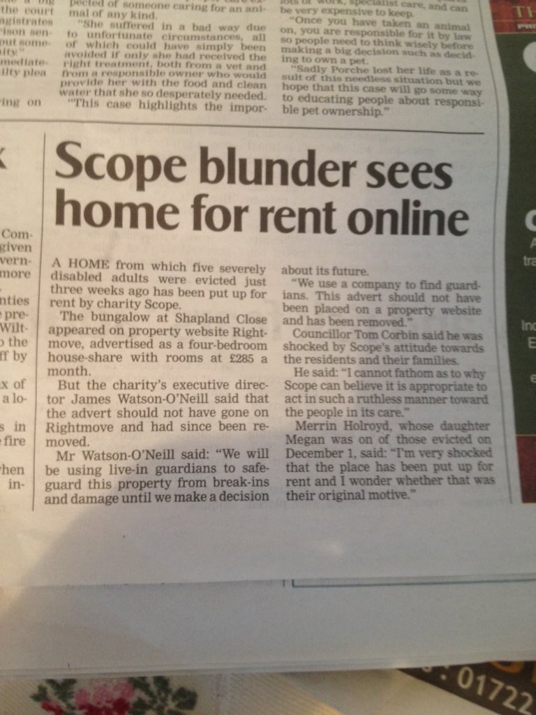 DoglasArterCent's tweet photo. @MailOnline scope evict residents and put their home up for rent on #rightmove nice one @MarkAtScope https://t.co/xMAgF6idoQ