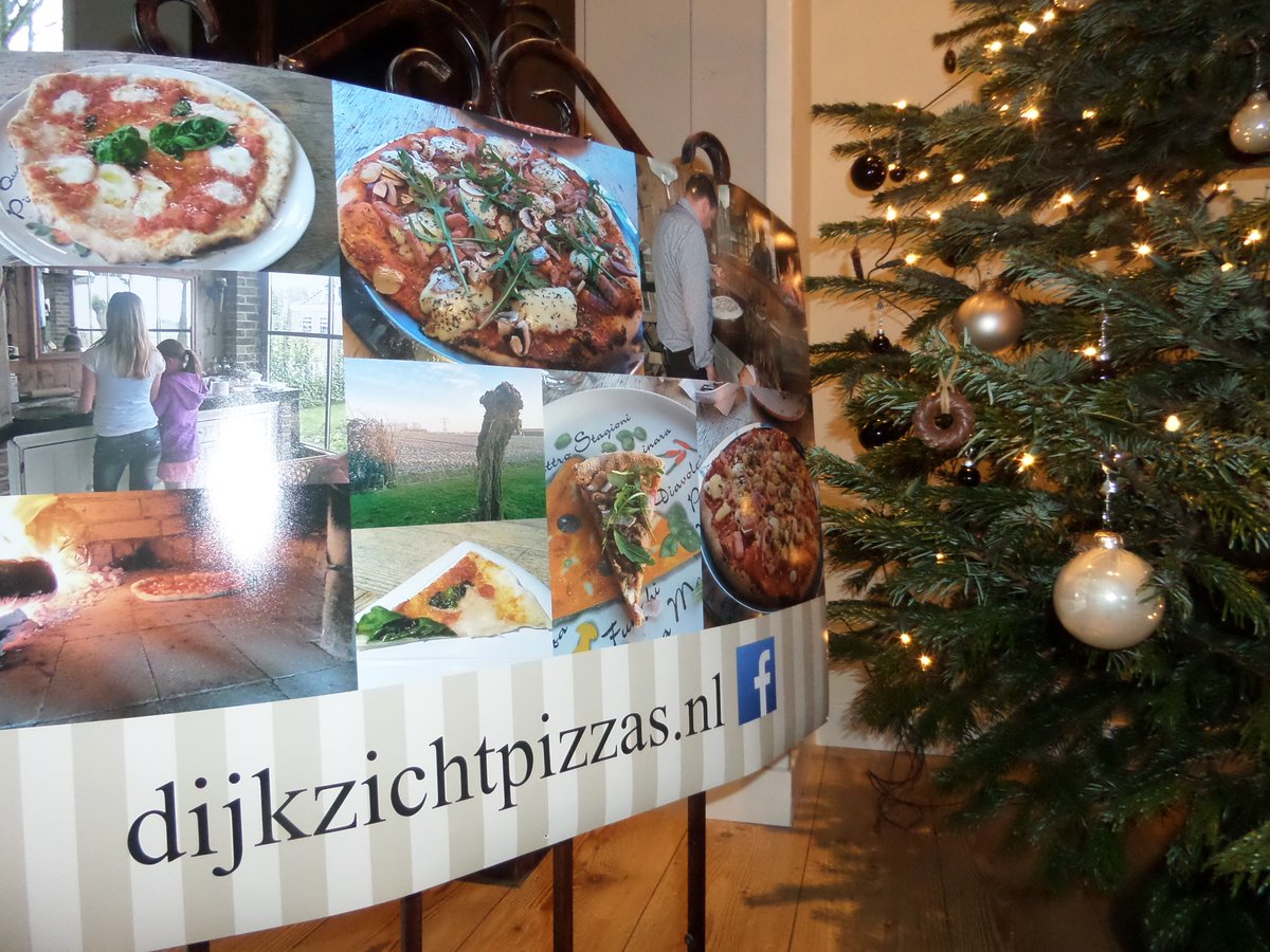 Dijkzicht Pizza's wenst alle mensen en pizza liefhebbers feestelijke en vooral culinaire kerstdagen toe.