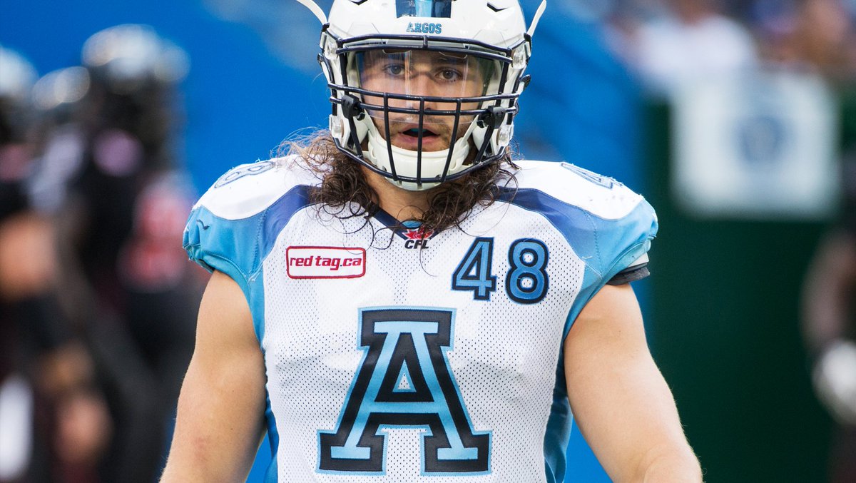 CFL's tweet image. FA16: @TorontoArgos sign national LB Thomas Miles to extension - on.cfl.ca/WiwAK #CFL #FA16