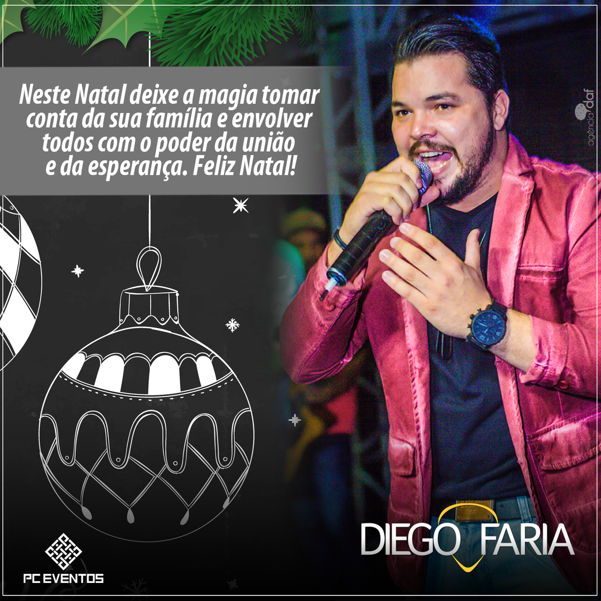 diegofariareal's tweet photo. Muita saúde, alegria e paz para todos vocês amigos, Feliz Natal!
#feliznatal #diegofaria #pceventos #saúde #alegria https://t.co/iz2Ph7fwdz