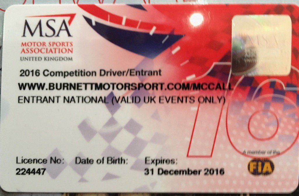 stockrod112's tweet photo. Steve gets his 2016 #burnettmotorsport .com entrant licence t it's his Christmas present for new season #mysmrc15 https://t.co/h9JTc27pnR