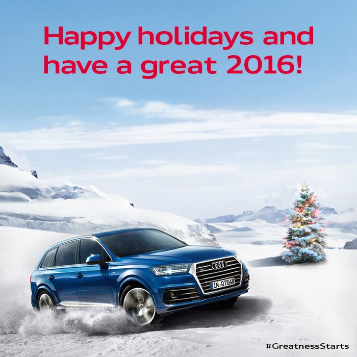 AudiIN's tweet photo. Wishing you a great festive week. 
#MerryChristmas and #HappyNewYear https://t.co/cHKwxi1R0q