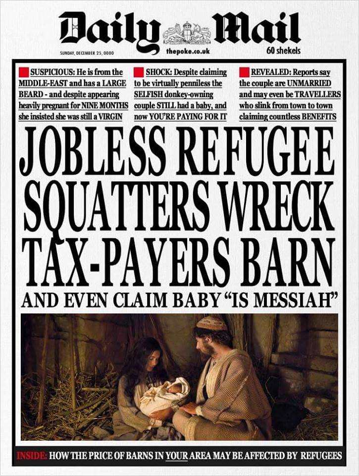 Daily Mail on refugees, satire