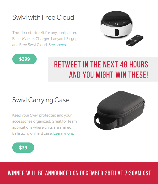 physed's tweet photo. 🎁 Day 24: SWIVL w/ FREE ☁️ + CASE by @goswivl, a $438 value! RETWEET in nxt 48Hrs 2 WIN! #PEgiveaway #edtech #physed https://t.co/UusMswm8uF