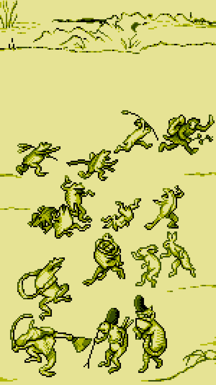 緑 W 箱 鳥獣戯画 Iphone6 と 5向け ロック画面壁紙画像 二枚をまとめました ドット絵 Edgetouch T Co Pjivmeh0au Twitter