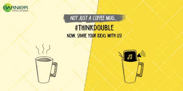 GarnierIndia's tweet photo. Loud music without speakers! Use your own little coffee mug to amplify music.Interesting, isn’t it? #ThinkDouble https://t.co/Omi2vLtJDV