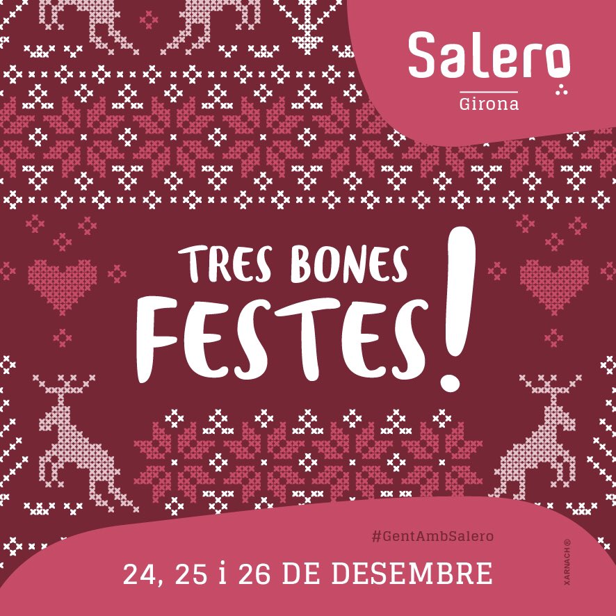salerogirona's tweet photo. Que tingueu bon Nadal família!! A les nits tindrem tres bones festes amb SalerHO HO HO!! 💝🎄✨ https://t.co/lknPbzMEtG