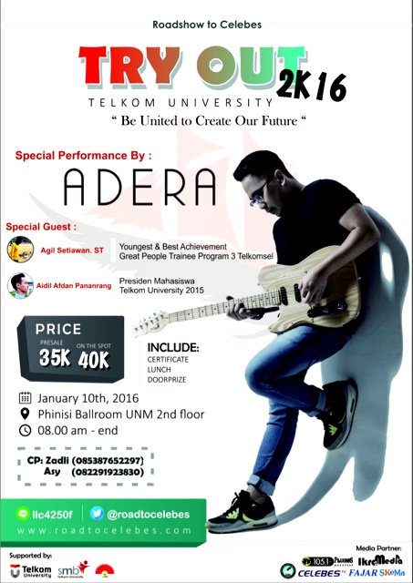 Terimakasih <a href="/PramborsMKS/">105.1FM Prambors Makassar</a> dan @vicee_id , telah mendukung acara Tryout "Road To Celebes" kami #viceActivity