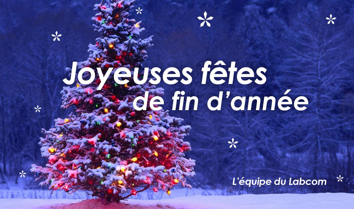 labcom's tweet image. Passez un excellent réveillon de Noël et de très belles fêtes de fin d'année !
- la #TeamLabcom 😍