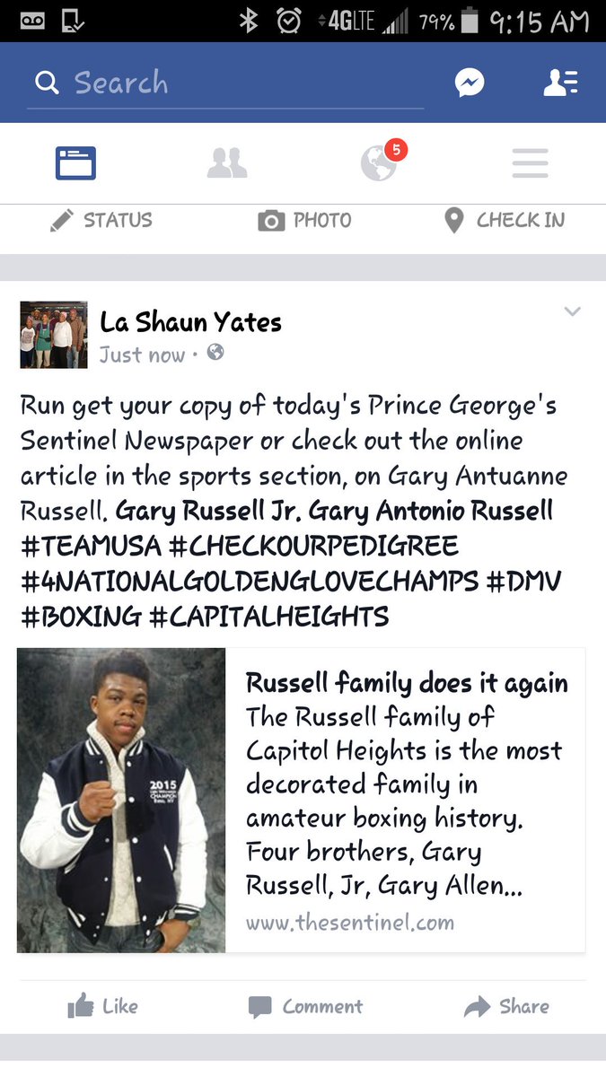 lashaunyates's tweet photo. @GAntonioRussell @Gary_antuanne_russell
@BigGaryRussell @mrgaryrusselljr @pgcps @Olympics @RamirezReports #boxing https://t.co/9fVpmCRw4a