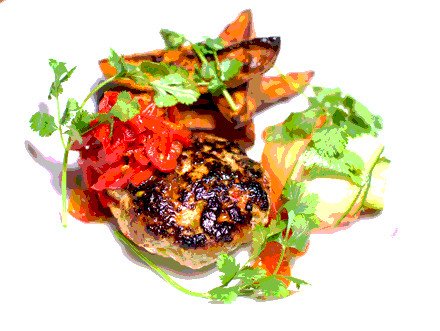 ThePowerKitchen's tweet image. Get your burger on! Turkey burger flavoured with kaffir lime leaf and chilli #ProteinParty buff.ly/1QqHSvl