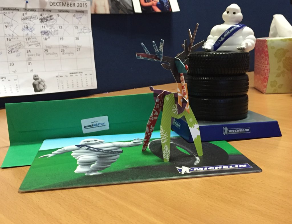ec_brandadd's tweet photo. @brandaddition on behalf of Catherine @MichelinTyres here's Burt! #RockYourReindeer https://t.co/fqbvLaRPid
