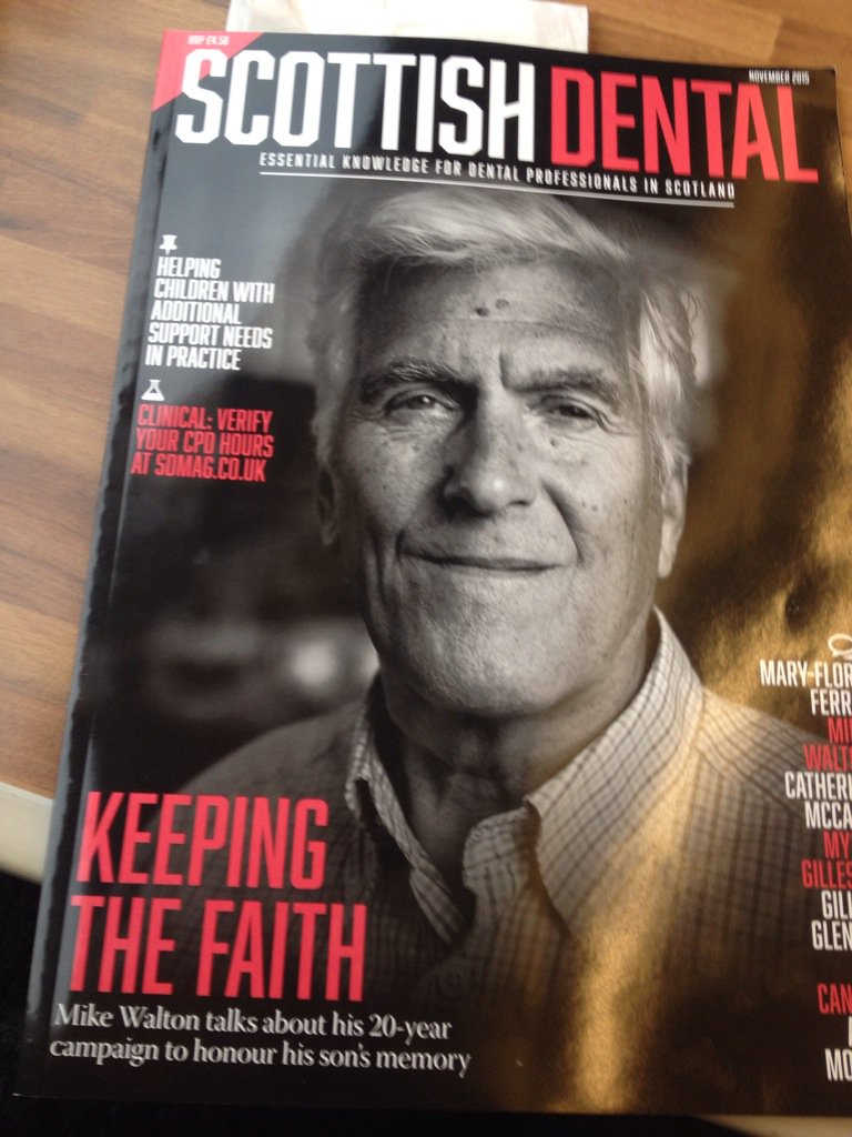 BenWaltonTrust's tweet photo. Fantastic article @ScottishDental about Mr Walton's work. Thank you for the coverage - greatly appreciated. https://t.co/ENNw1rV3HI