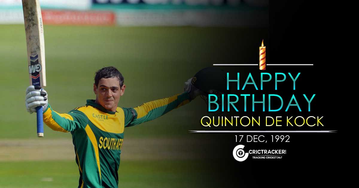 Happy Birthday \\Quinton de Kock\\. He turns 23 today.  