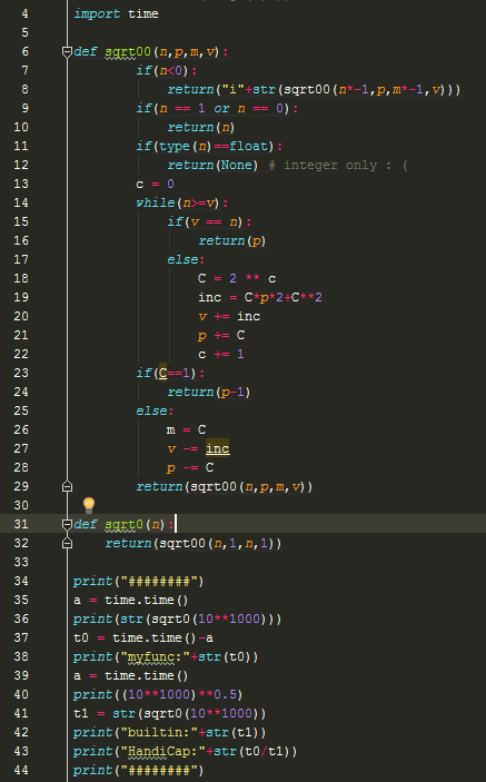 FreelancePhilos's tweet photo. #Sqrt fun with python
#WorksGood for the #floor of the sqrt.
https://t.co/Wy3W9oPqvC https://t.co/IW75MF4GtO