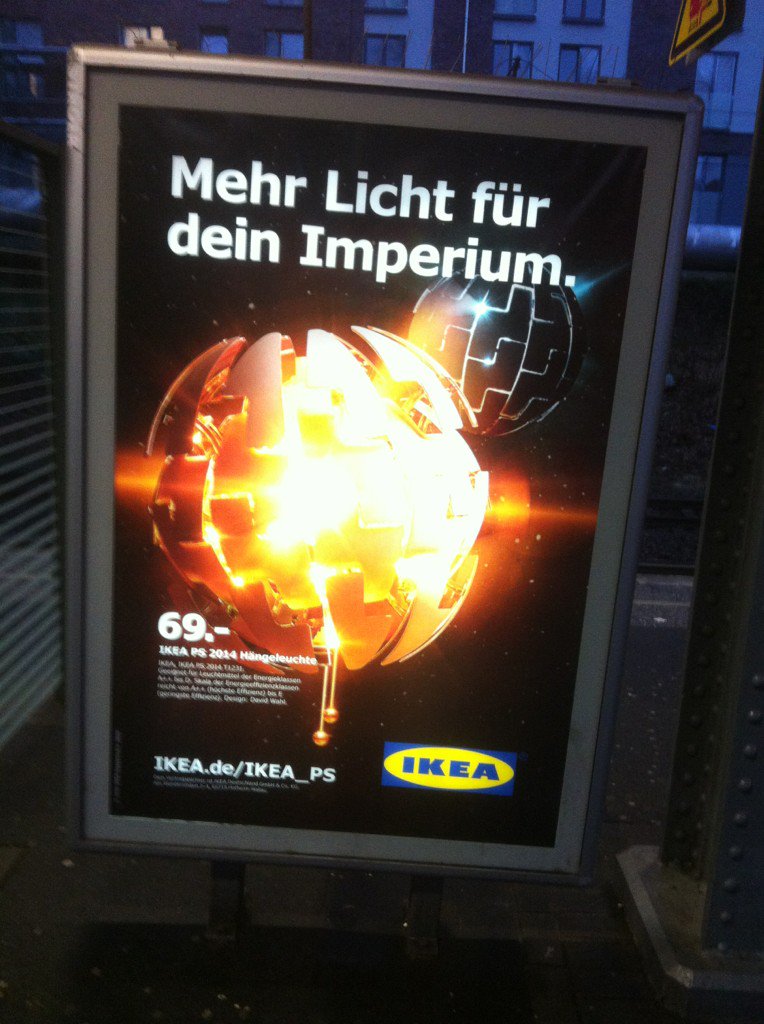 JoRataj's tweet photo. #ambushmarketing is not only a sports thing?! :D #StarWars #IKEA https://t.co/hF7Af6MWvT