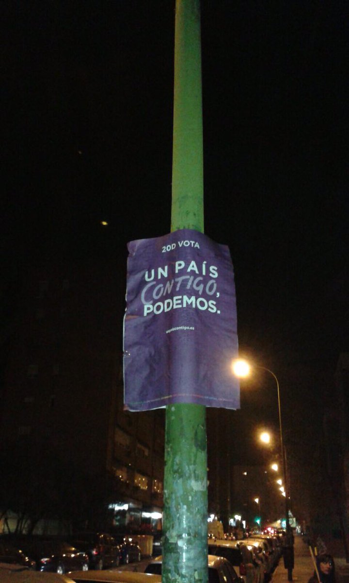 TemasVillaverde's tweet photo. Aquí no se duerme, recta final al #20D por #UnPaisContigo queremos #IglesiasPresidente20D y #CallesMoradas https://t.co/KcGxhjwras