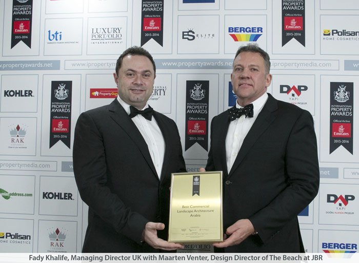 <a href="/cracknelldesign/">Cracknell</a> at the International Property Award final - awarded 'Best Commercial Landscape Architecture' Arabia