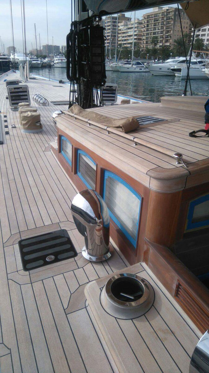 AbsolutBoatCare's tweet photo. The work by our #ABCVarnish team continues! Our team is on-board @ClaasenShipyard built #JClass #SYLionheart. https://t.co/nfgo5s5NIK
