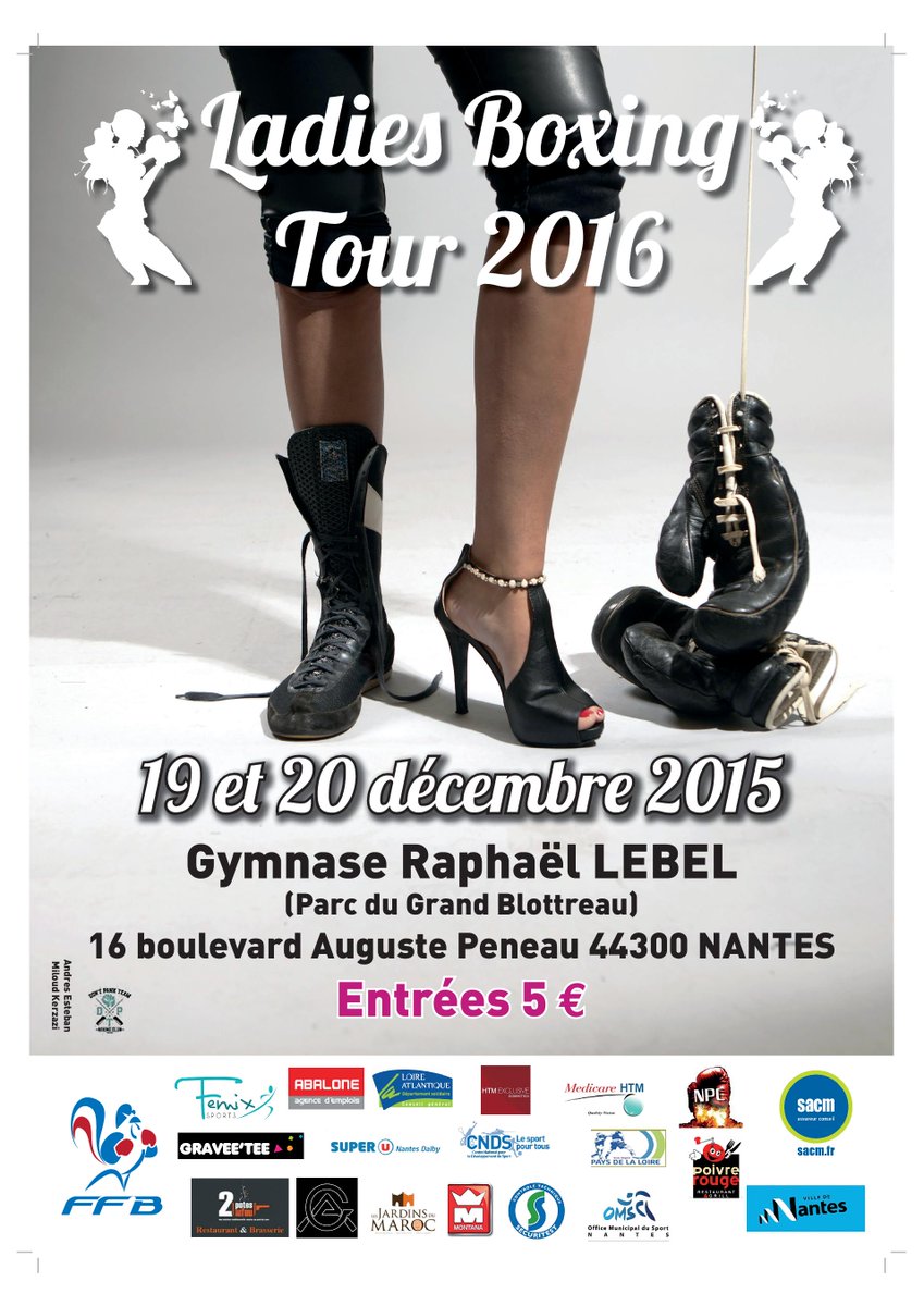 Weekend Boxe féminine avec le début du <a href="/ladiesboxing/">Ladies Boxing</a> Tour 2016 à Nantes <a href="/FemixSports/">Femix’Sports</a> <a href="/Sports_gouv/">Ministère des Sports 🇫🇷</a> <a href="/FemmesDeSport/">Femmes de Sport</a>