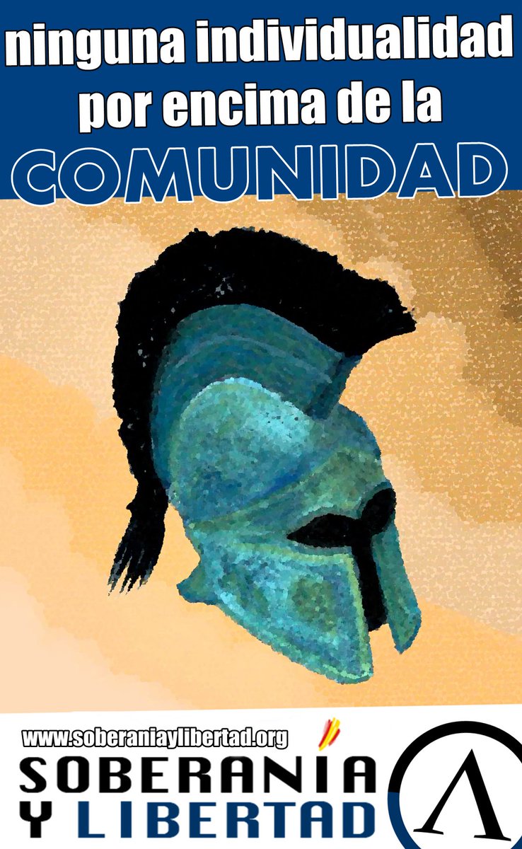 SyL_es's tweet photo. Frente a una sociedad individualista, cobarde y materialista, una sociedad comunitaria, comprometida y con Valores. https://t.co/Gy6P56gUHY
