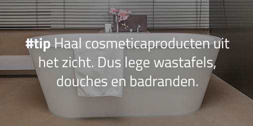 ZIEN24's tweet photo. #styling #tip #woning #verkoop Haal cosmeticaproducten uit het zicht. Dus lege wastafels, douches en badranden. https://t.co/YqejCGlgL0