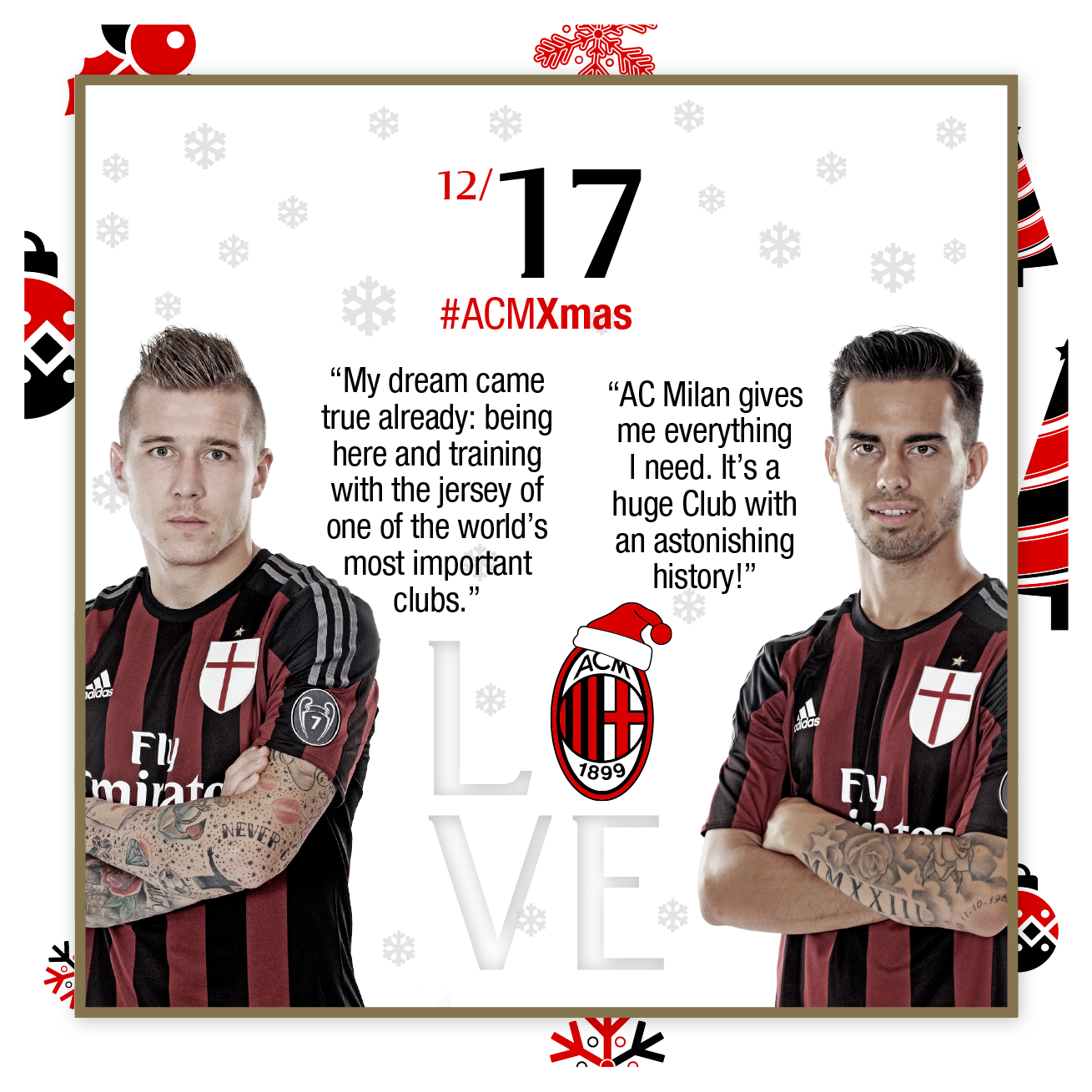 Ac Milan On Twitter Acmxmas Day 17 Wearing The Red Black Jersey Is A Great Honor And Privilege Weareacmilan Https T Co 5zbwbpc1dw
